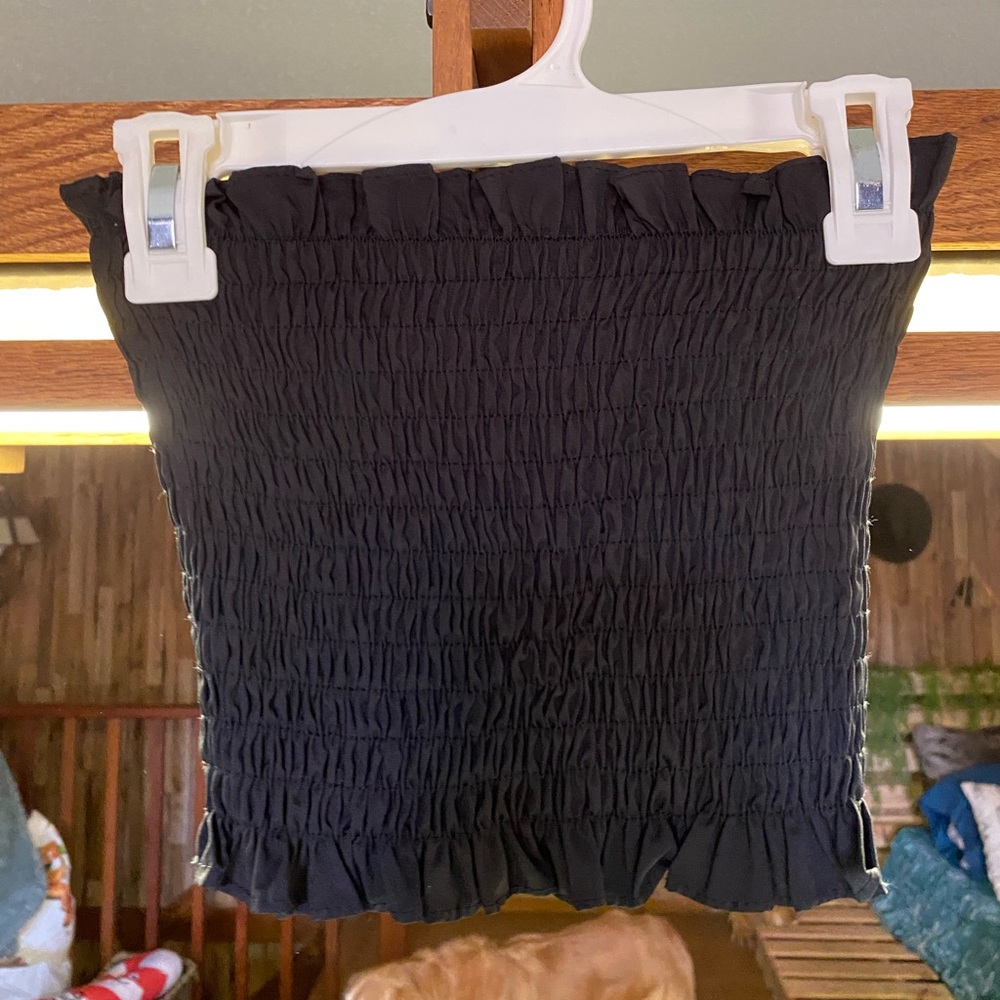 Black stretchy tube top